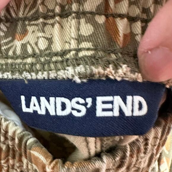Lands End shorts floral stretchy band pull on pockets bohemian hippy plus size - Picture 5 of 13